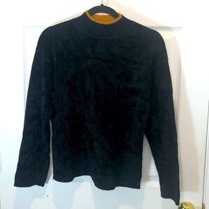 Anthropologie Moth black long sleeve mock turtleneck sweater size x small